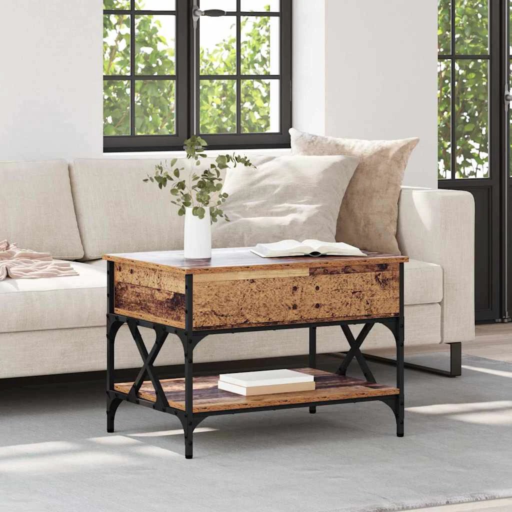 vidaXL vidaXL Coffee Table 70 x 50 x 50 cm Lift Top Industrial Engineered Wood For Living Room - Coffee Table