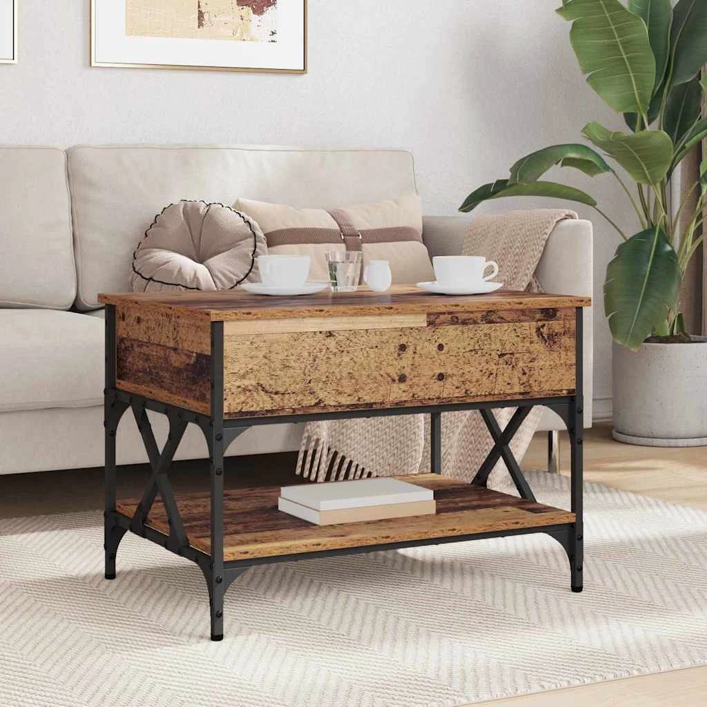 vidaXL vidaXL Coffee Table 70 x 50 x 50 cm Lift Top Industrial Engineered Wood For Living Room - Coffee Table