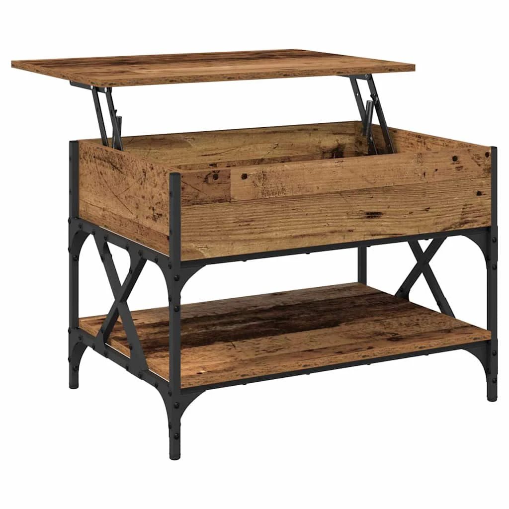 vidaXL vidaXL Coffee Table 70 x 50 x 50 cm Lift Top Industrial Engineered Wood For Living Room - Coffee Table