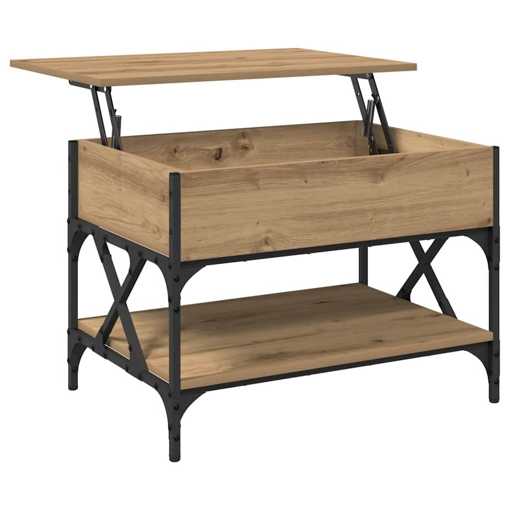 vidaXL VidaXL Lift Top Coffee Table 70x50x50cm Oak Home - Coffee Table