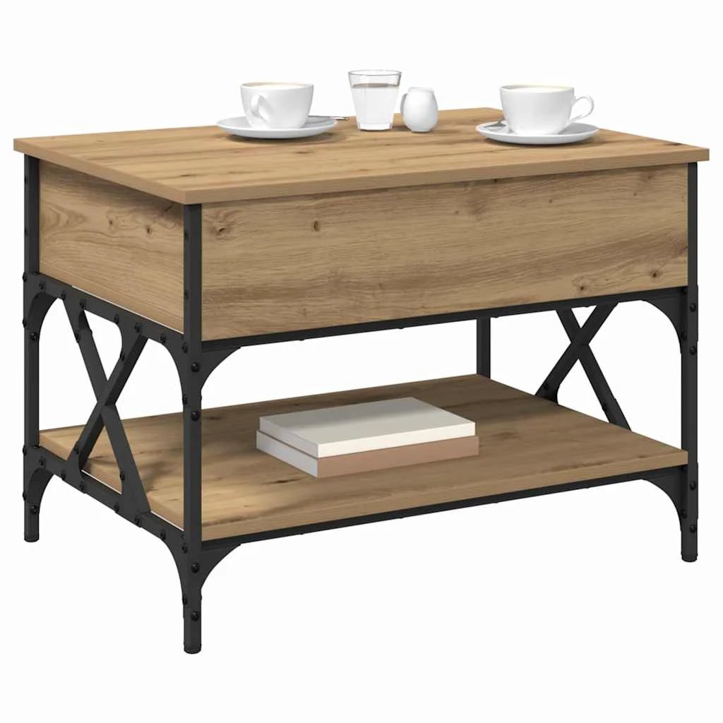 vidaXL VidaXL Lift Top Coffee Table 70x50x50cm Oak Home - Coffee Table
