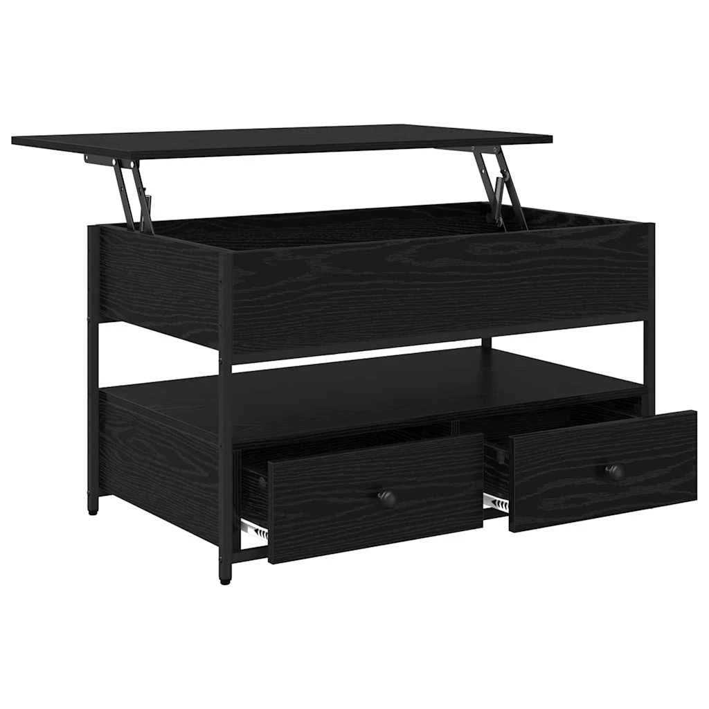 vidaXL VidaXL Coffee Table 85 x 50 x 50 cm Black Oak Engineered Wood Centerpiece for Living Room - Coffee Table
