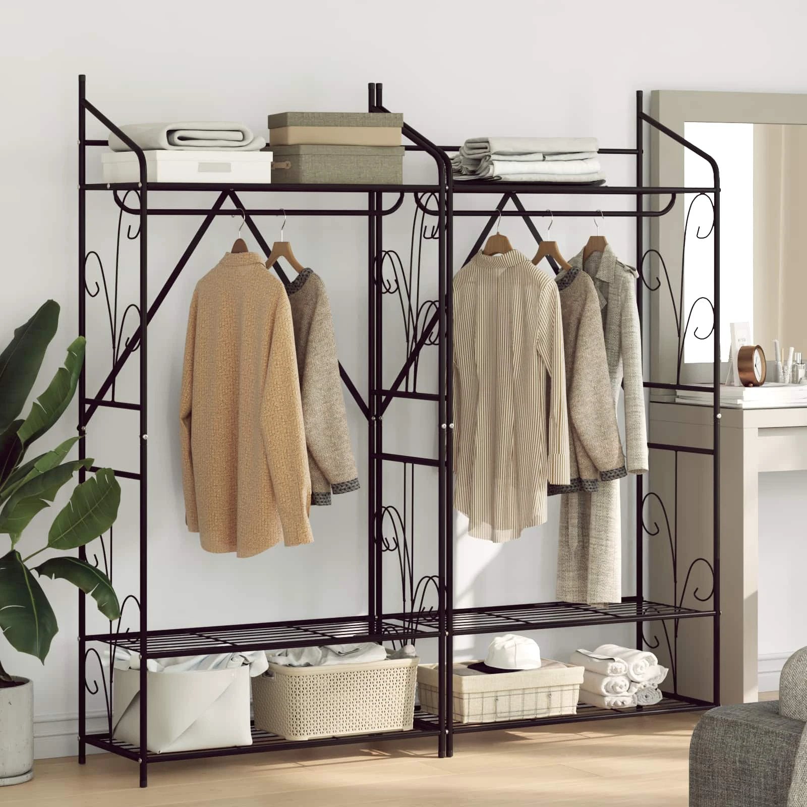 vidaXL vidaXL Open Wardrobe Plain 2 pcs 78 x 36 x 158 cm - Wardrobe