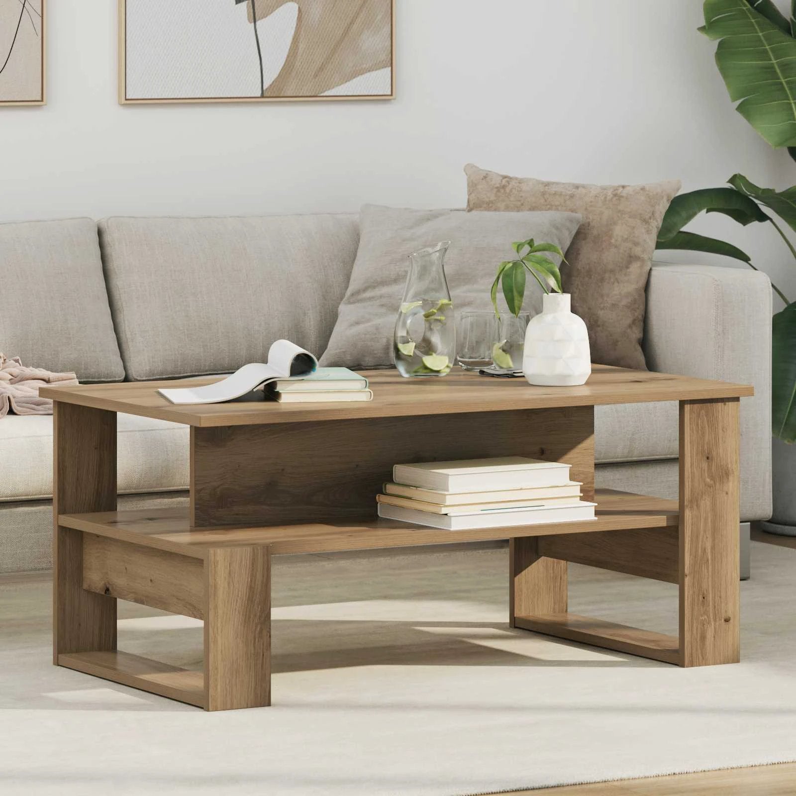vidaXL Coffee Table 90x50x40cm Artisan Oak by vidaXL