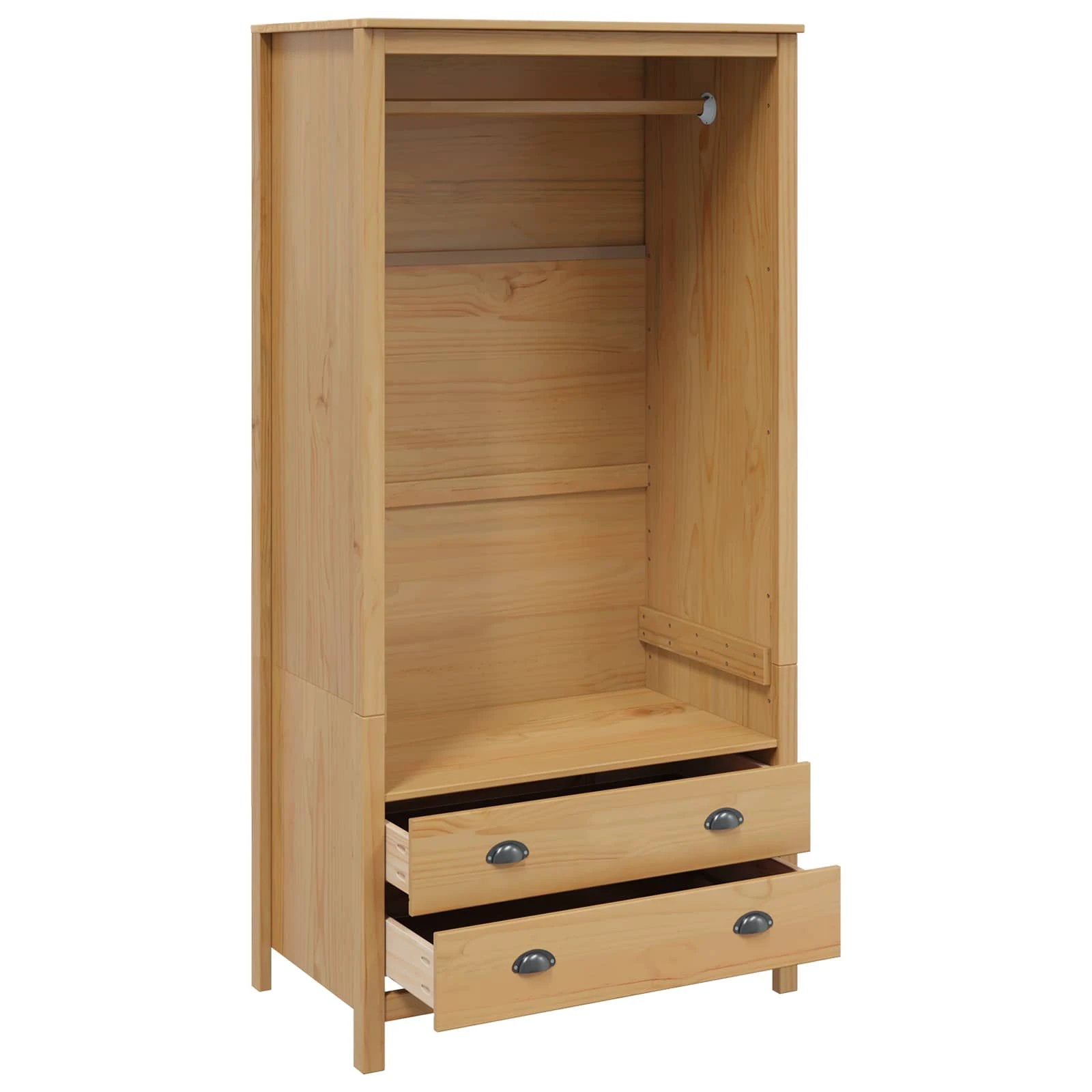 vidaXL vidaXL Wardrobe Hill Honey Brown 84 x 50 x 170 cm Solid Pine Wood - Wardrobe