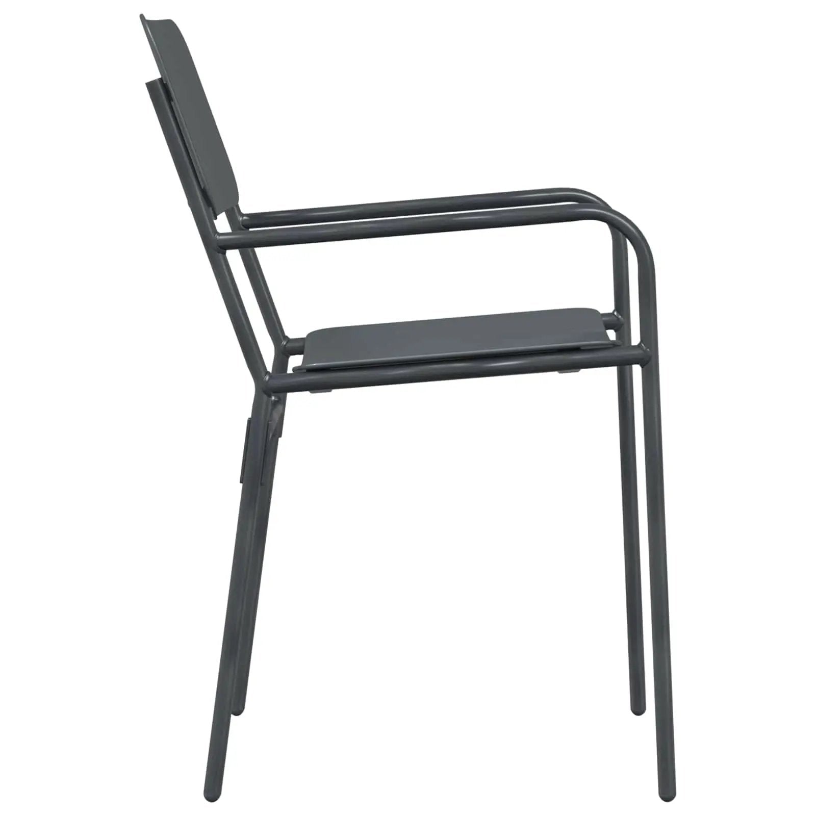 vidaXL vidaXL Garden Chairs 2 pcs Anthracite 51 x 55 x 81 cm Steel -
