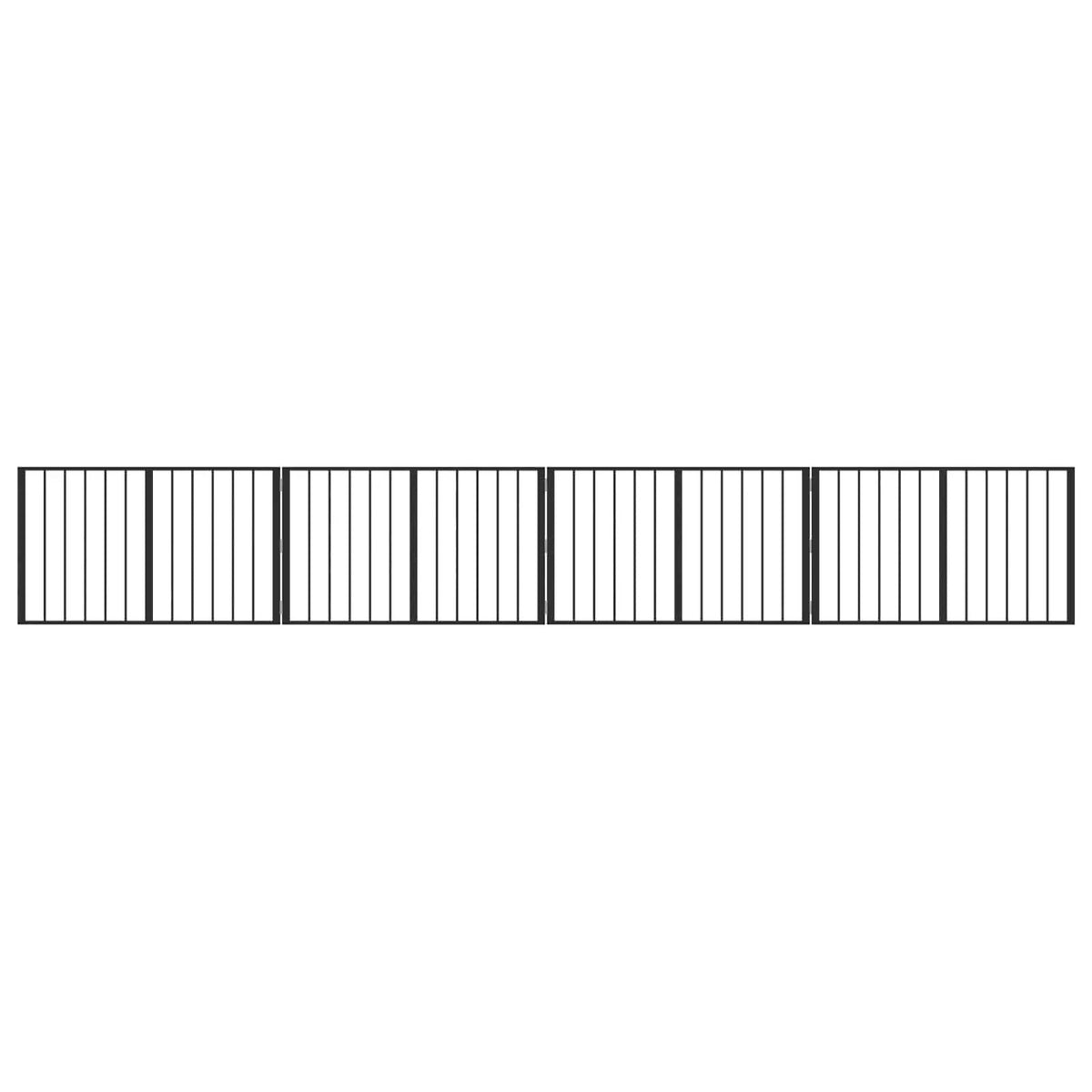 vidaXL Dog Gate 4 pcs Black 100 x 60 cm Galvanised Steel - from vidaXL