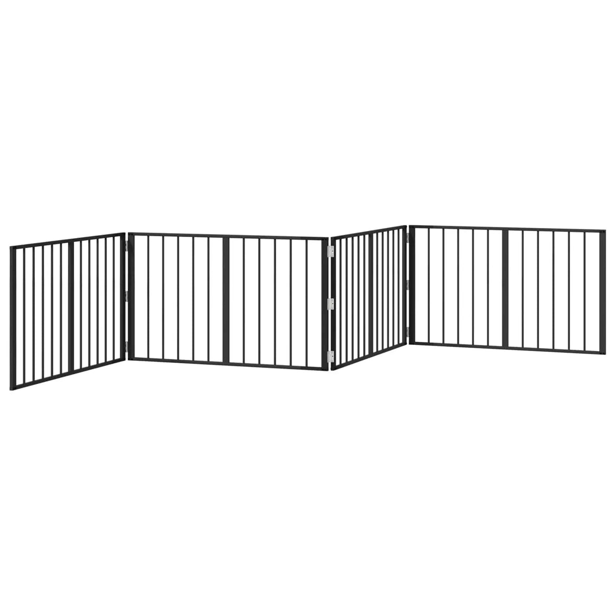 vidaXL Dog Gate 4 pcs Black 100 x 60 cm Galvanised Steel - from vidaXL
