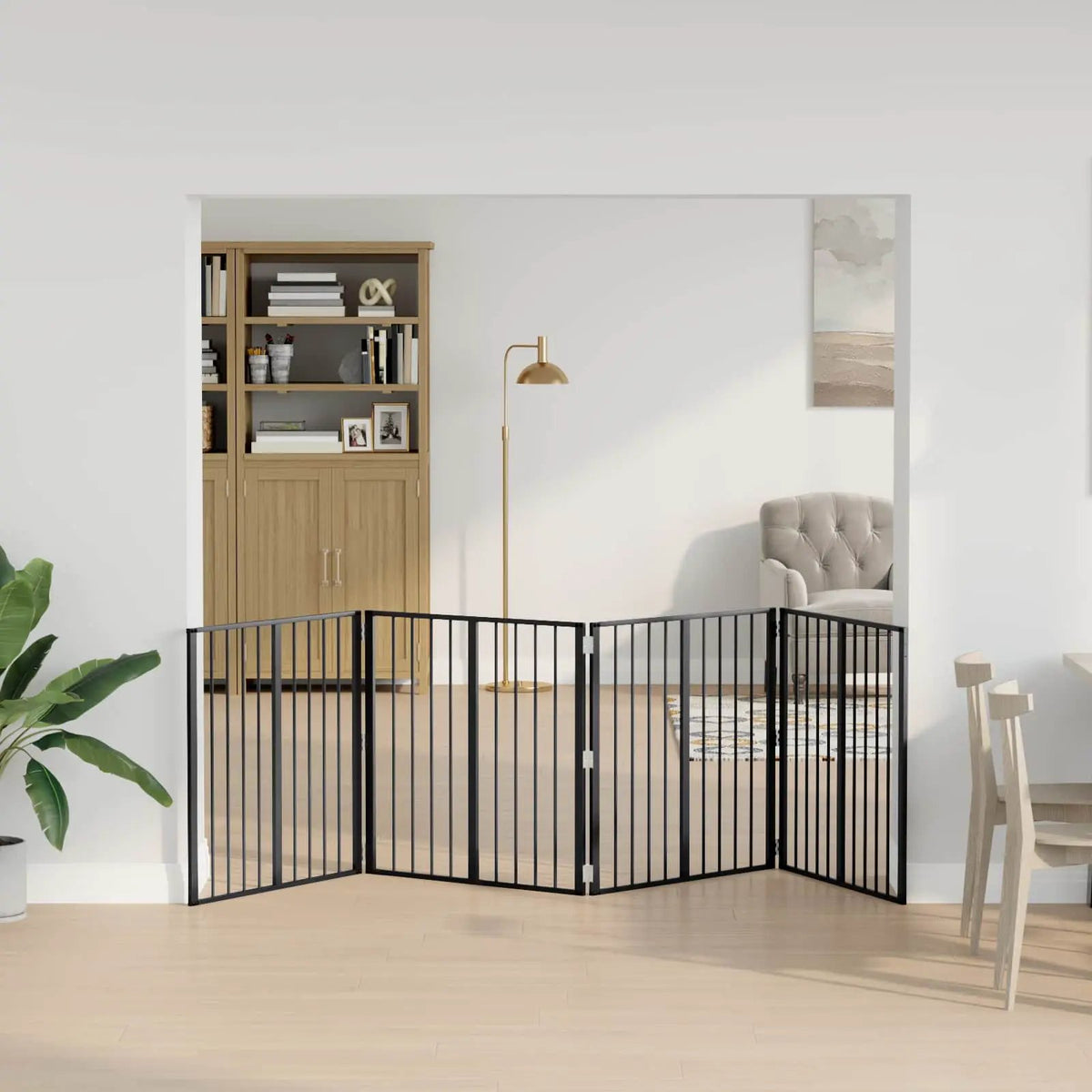 vidaXL Dog Gate 4 pcs Black 80 x 80 cm Galvanised Steel - from vidaXL