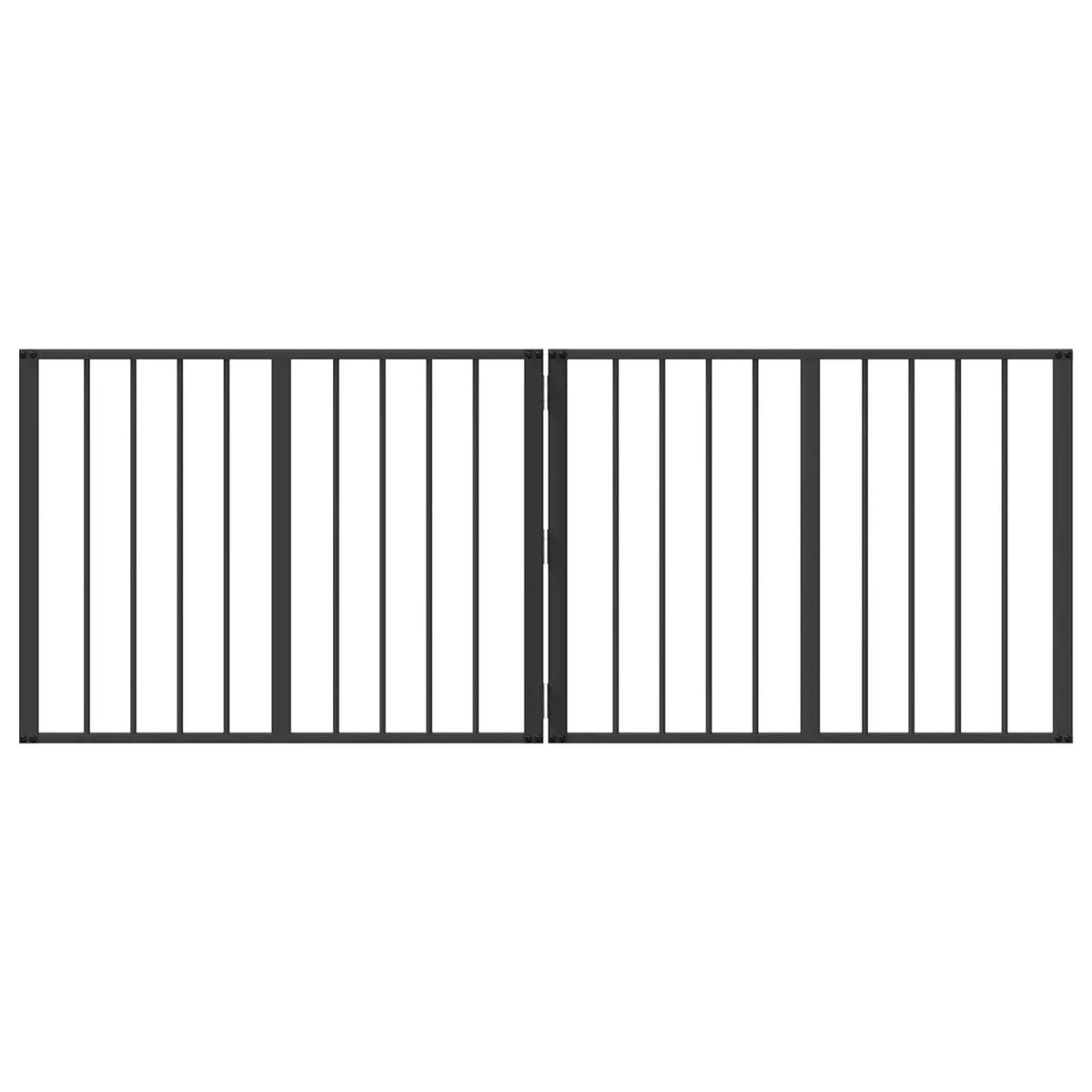 vidaXL Dog Gate 2 pcs Black 80 x 60 cm Galvanised Steel - from vidaXL