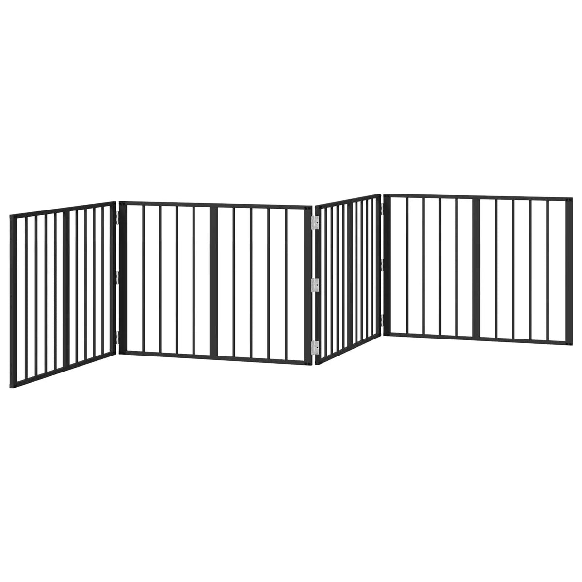 vidaXL Dog Gate 4 pcs Black 80 x 60 cm Galvanised Steel - from vidaXL