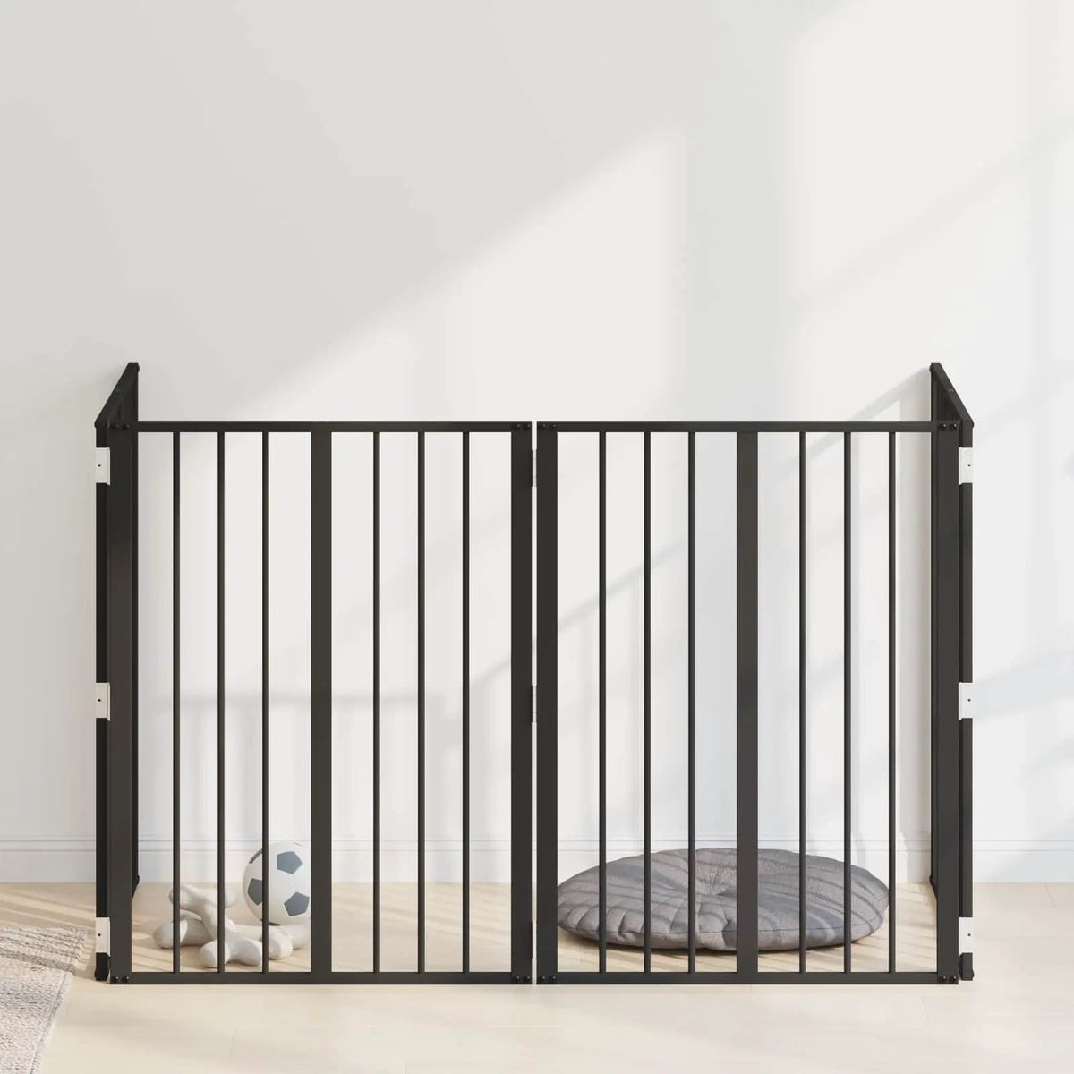 vidaXL Dog Gate 4 pcs Black 60 x 80 cm Galvanised Steel - from vidaXL
