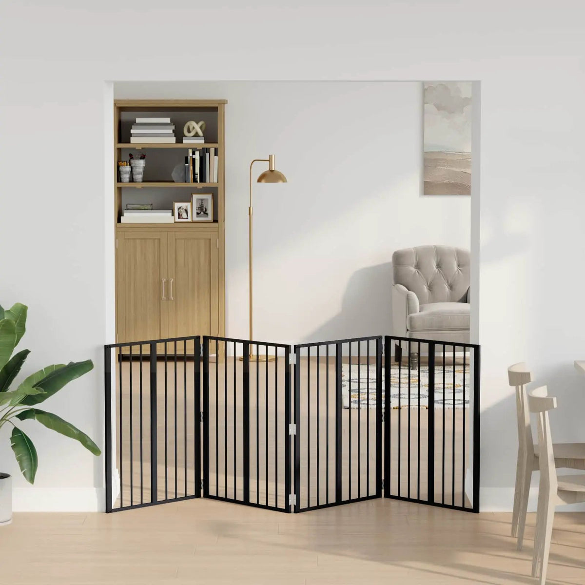 vidaXL Dog Gate 4 pcs Black 60 x 80 cm Galvanised Steel - from vidaXL