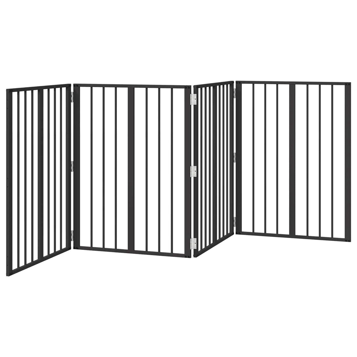 vidaXL Dog Gate 4 pcs Black 60 x 80 cm Galvanised Steel - from vidaXL