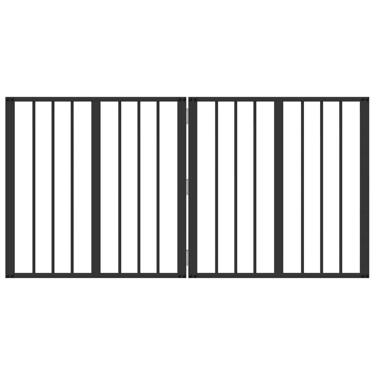 vidaXL Dog Gate 2 pcs Black 60 x 60 cm Galvanised Steel - from vidaXL