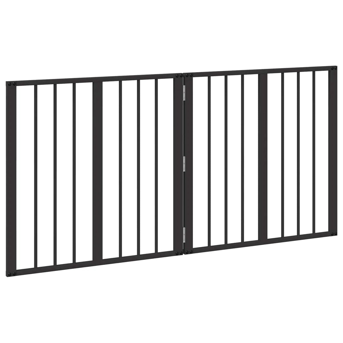 vidaXL Dog Gate 2 pcs Black 60 x 60 cm Galvanised Steel - from vidaXL