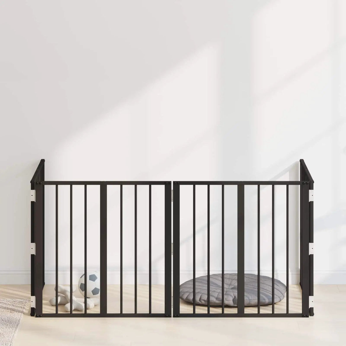 vidaXL Dog Gate 4 pcs Black 60 x 60 cm Galvanised Steel - from vidaXL