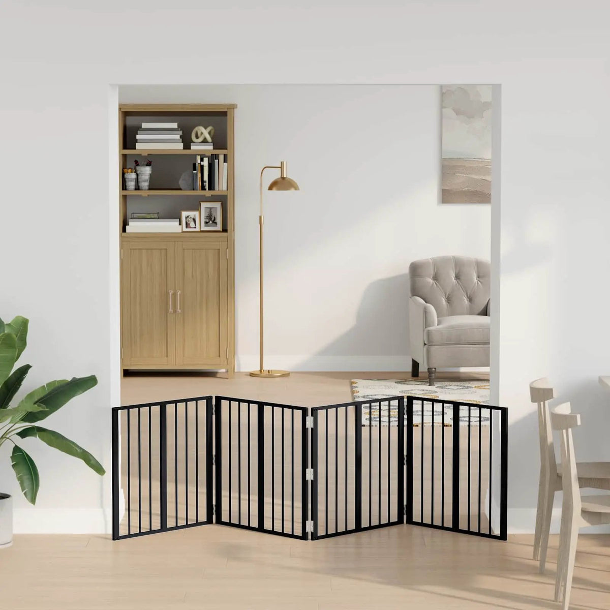 vidaXL Dog Gate 4 pcs Black 60 x 60 cm Galvanised Steel - from vidaXL