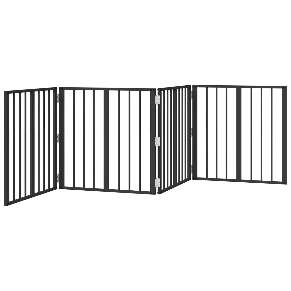 vidaXL Dog Gate 4 pcs Black 60 x 60 cm Galvanised Steel - from vidaXL