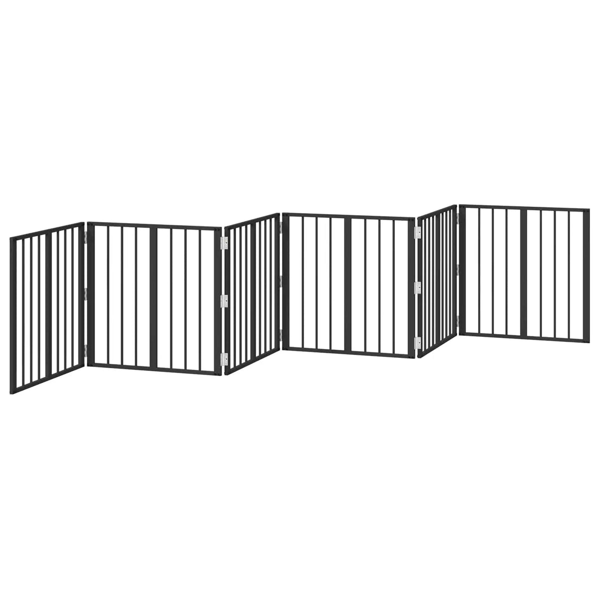 vidaXL Dog Gate 6 pcs Black 60 x 60 cm Galvanised Steel - from vidaXL