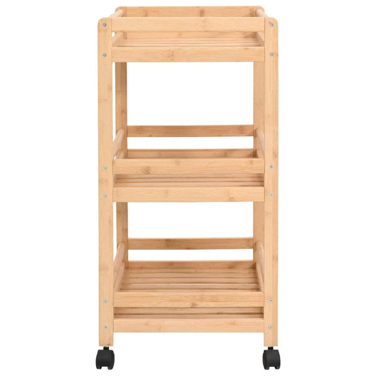 vidaXL Kitchen Trolley with Wheels Natural 46 x 38 x 76 cm Bamboo - from vidaXL