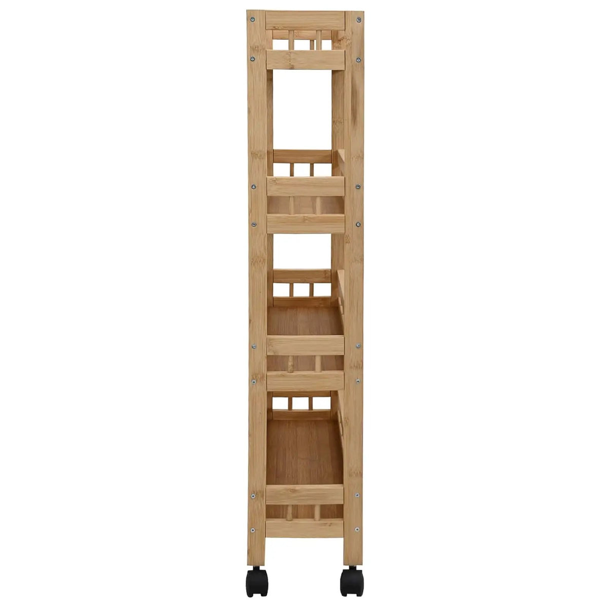 vidaXL Kitchen Trolley with Wheels Natural 60 x 18 x 97 cm Bamboo - from vidaXL