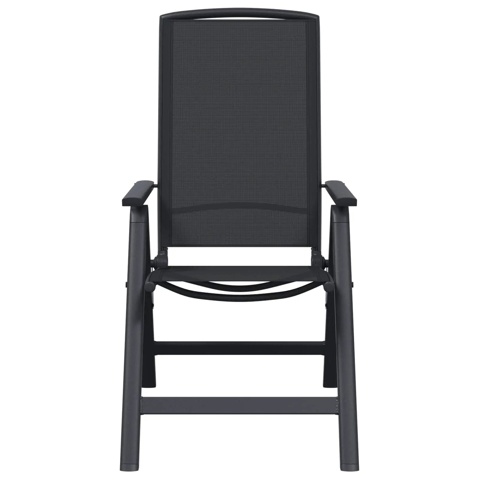 vidaXL vidaXL Reclining Garden Chairs 2 pcs Black 58 x 71 x 112 cm Textilene -
