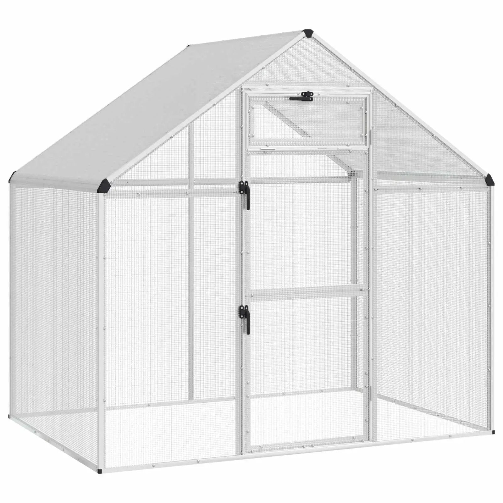 vidaXL vidaXL Bird Cage Silver 181.5 x 110.5 x 173.5 cm Welded Wire Mesh - Bird Cage