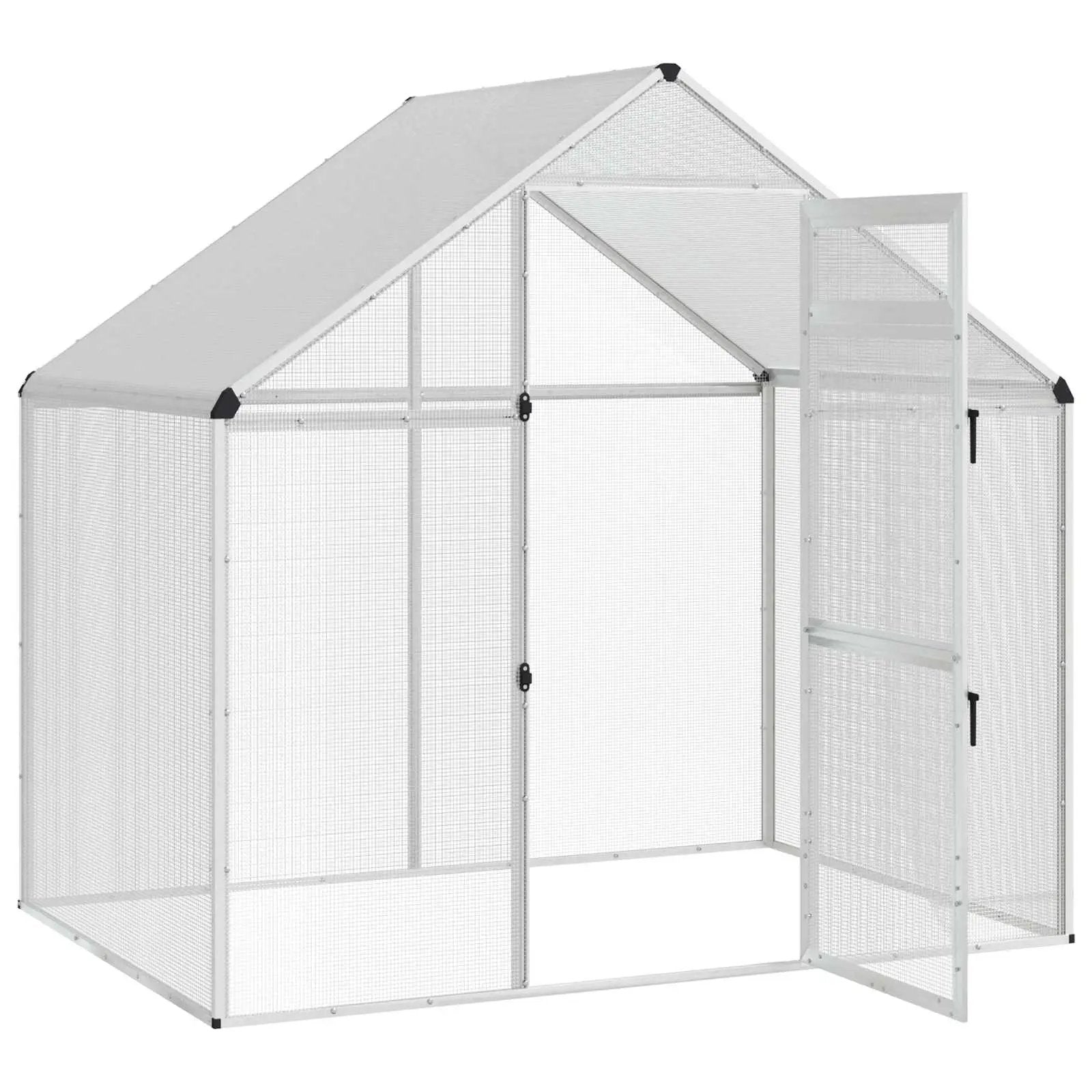 vidaXL vidaXL Bird Cage Silver 181.5 x 110.5 x 173.5 cm Welded Wire Mesh - Bird Cage