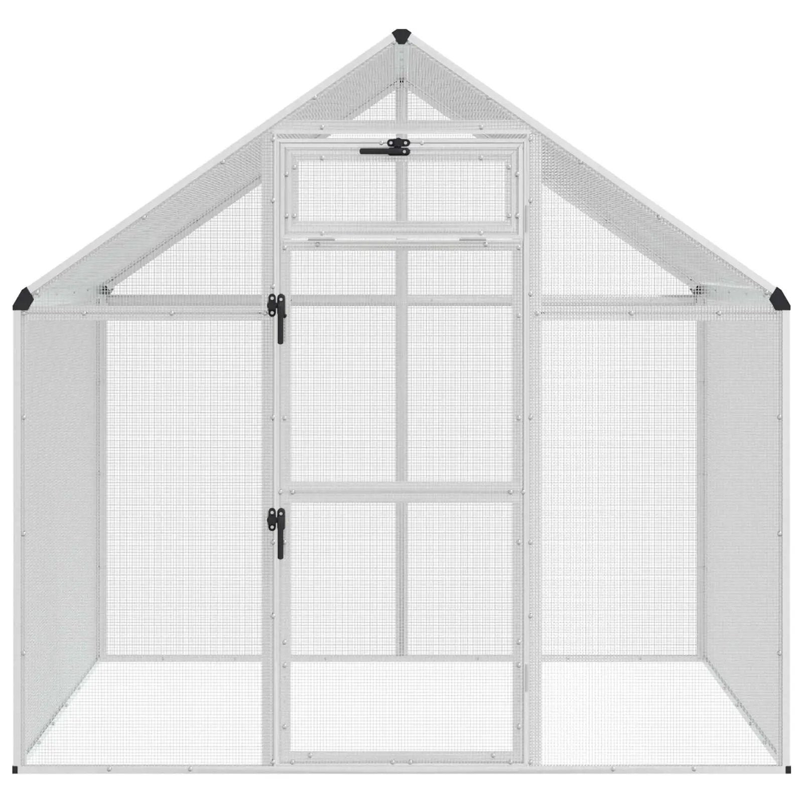vidaXL vidaXL Bird Cage Silver 181.5 x 110.5 x 173.5 cm Welded Wire Mesh - Bird Cage