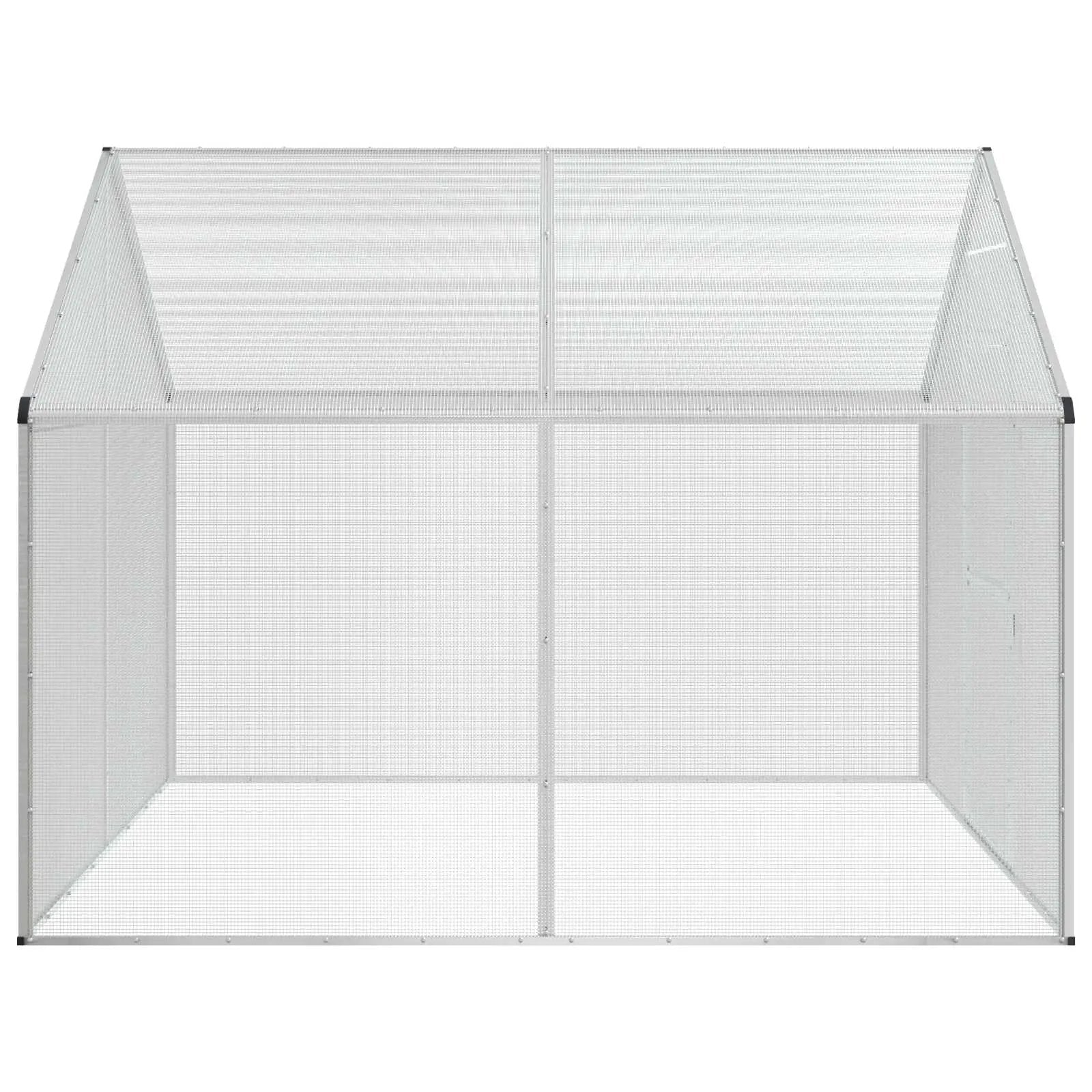 vidaXL vidaXL Bird Cage Silver 181.5 x 221 x 173.5 cm Welded Wire Mesh - Bird Cage