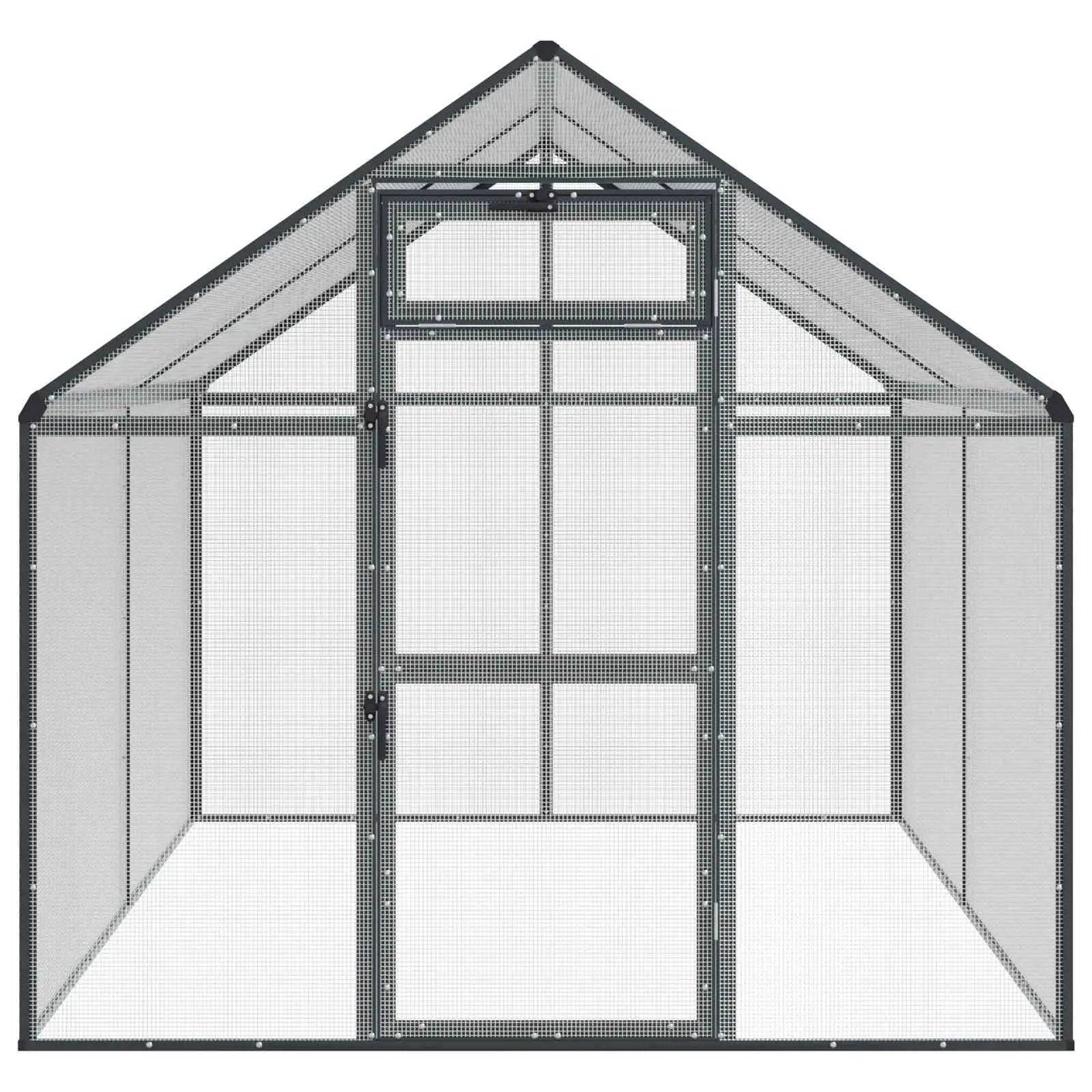 vidaXL vidaXL Bird Cage Anthracite 181.5 x 221 x 173.5 cm Welded Wire Mesh - Bird Cage