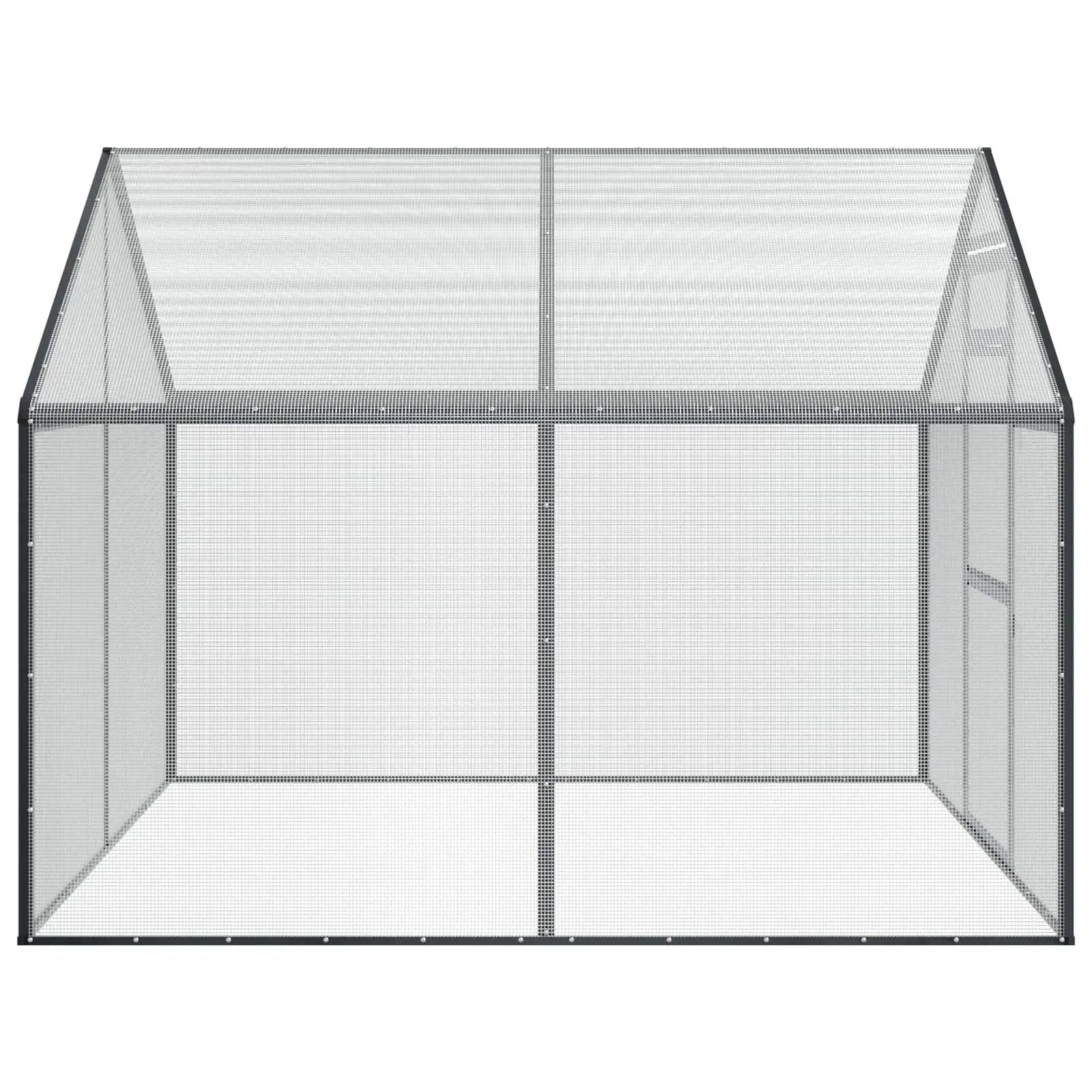 vidaXL vidaXL Bird Cage Anthracite 181.5 x 221 x 173.5 cm Welded Wire Mesh - Bird Cage