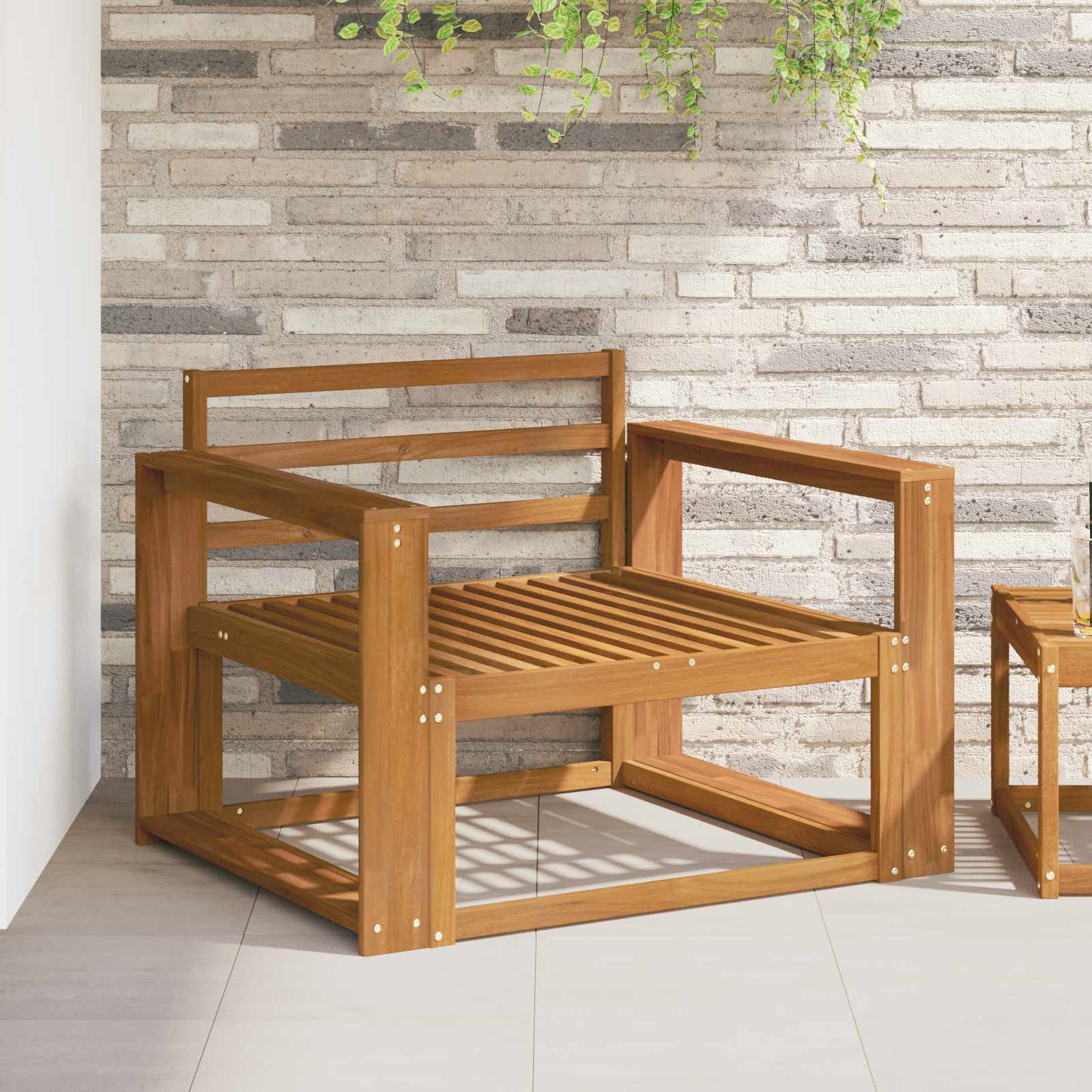 vidaXL vidaXL Outdoor Middle Sofa Natural - Garden Sofa Sets