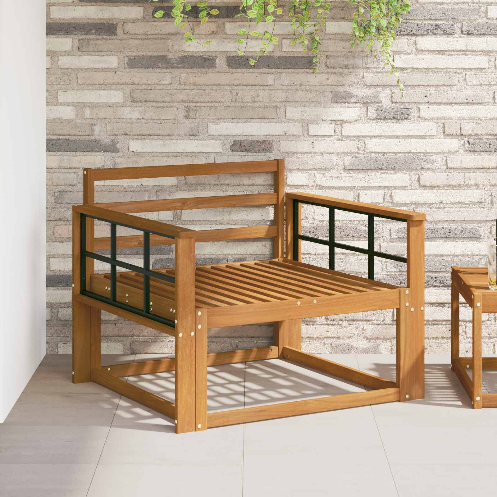 vidaXL vidaXL Outdoor Middle Sofa Natural - Garden Sofa Sets