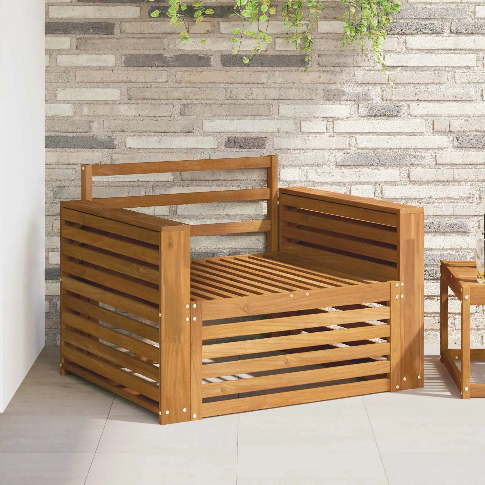 vidaXL vidaXL 2 Piece Outdoor Sofa Natural - Garden Sofa Sets