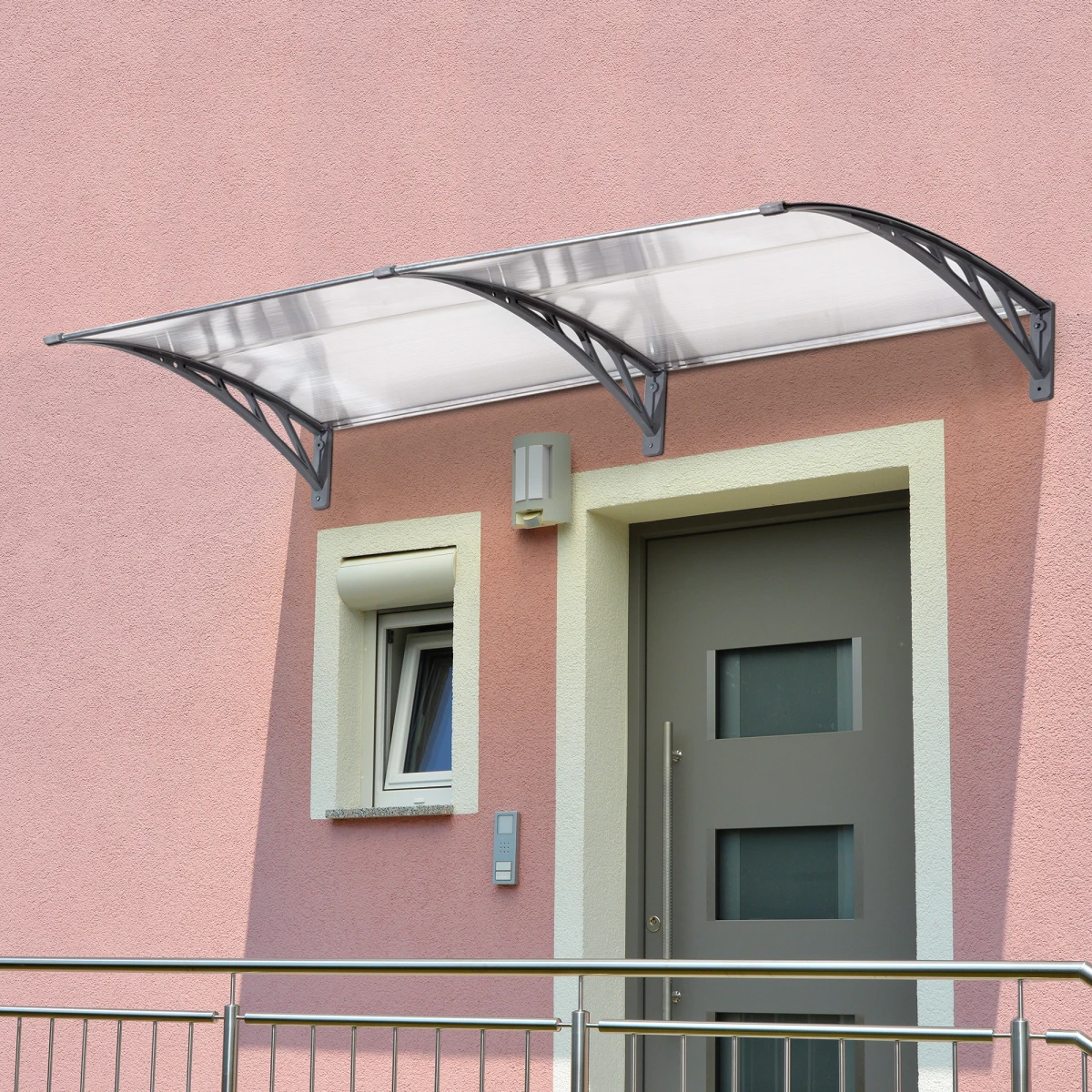 Outsunny Premium Door Canopy Awning Clear UV Shield Home - Cover