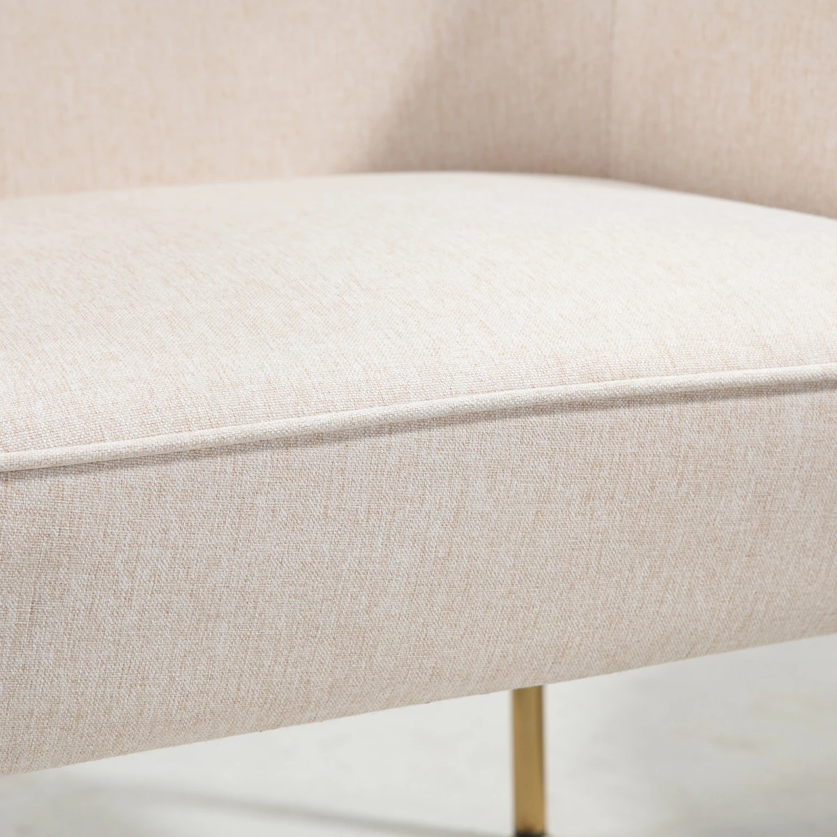 Premium Fabric Armchair Tub Chair Gold Legs For Living Room by HOMCOM