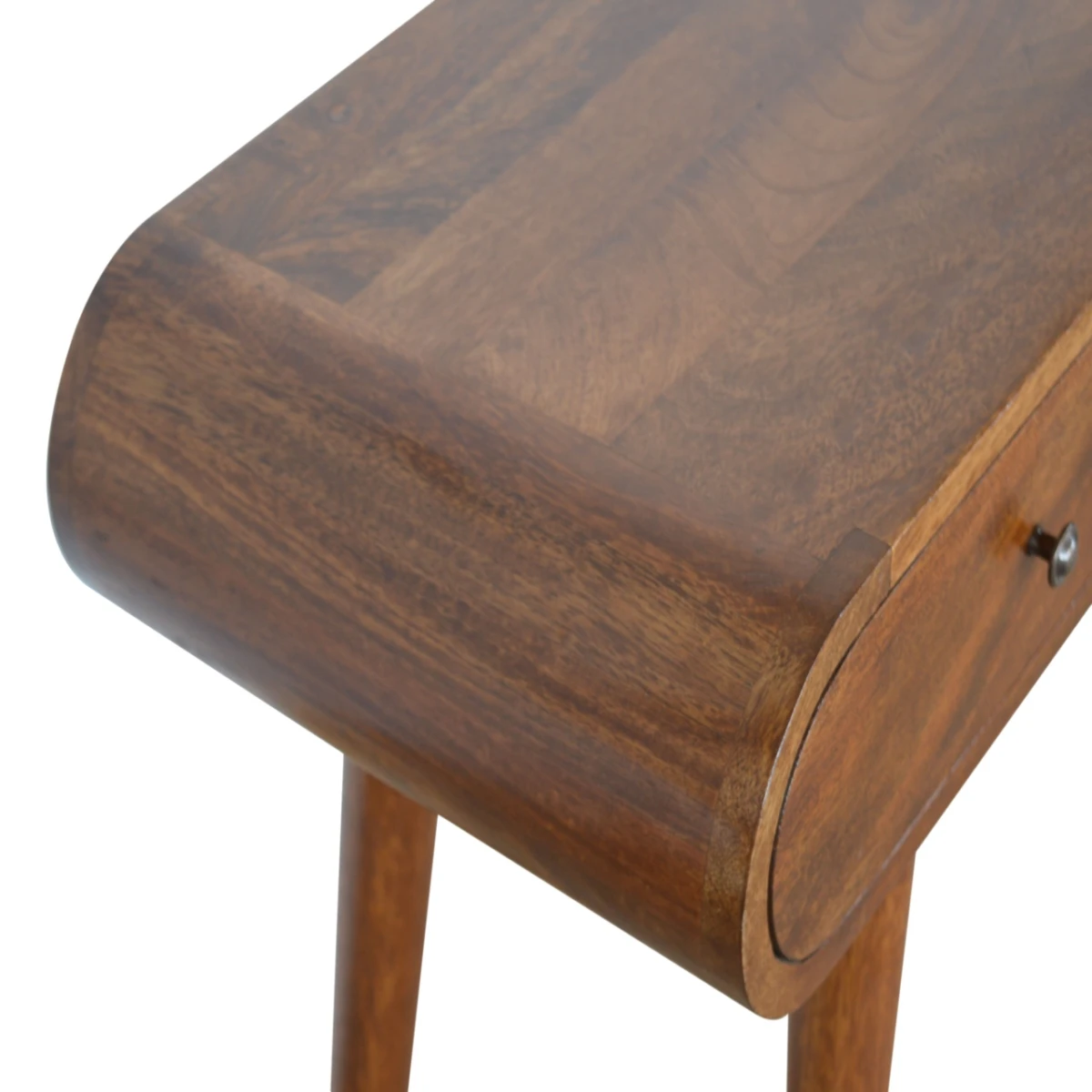 Artisan Mango Wood Compact Console Table London Chestnut Finish With 2 Drawers Nordic Legs Living Room by Artisan Furniture