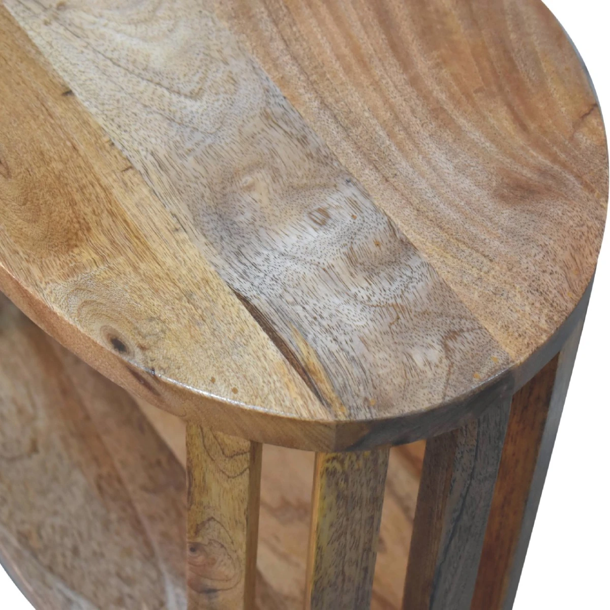 Artisan Bedside Table Solid Mango Wood Compact Single Shelf With Open Top For Modern Japanese Bedroom by Artisan Furniture