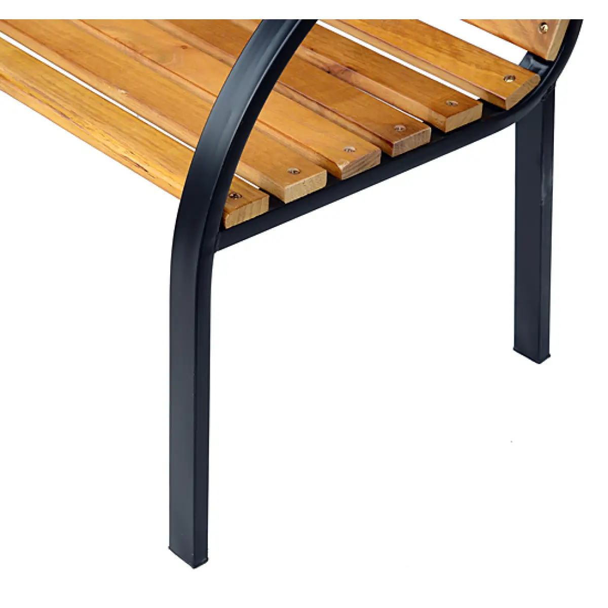 Outsunny Garden Bench, 122Lx60Wx80H cm-Steel/Wood - Garden Chairs