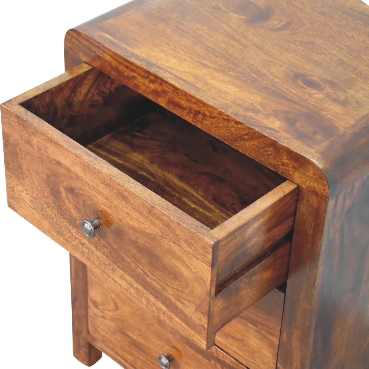 Artisan Furniture Artisan Bedside 3-Drawer Brass Knobs Bedroom - Bedside Table