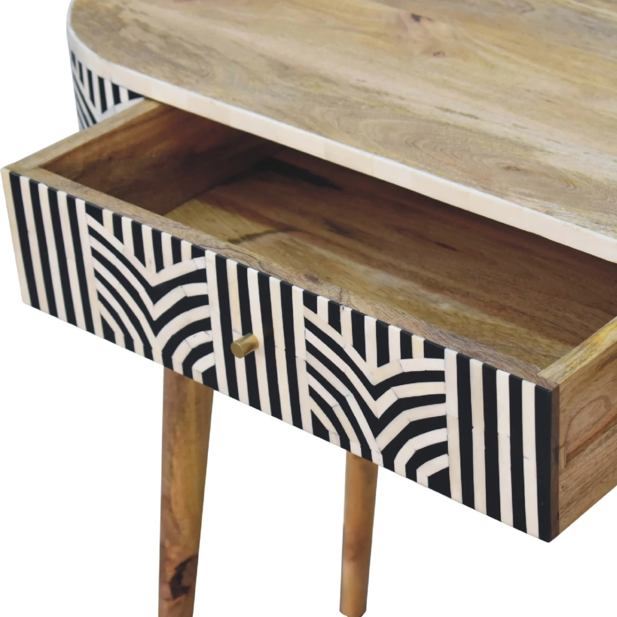 Artisan Furniture Artisan Console Table Bone Inlay For Boho Homes - Console Table