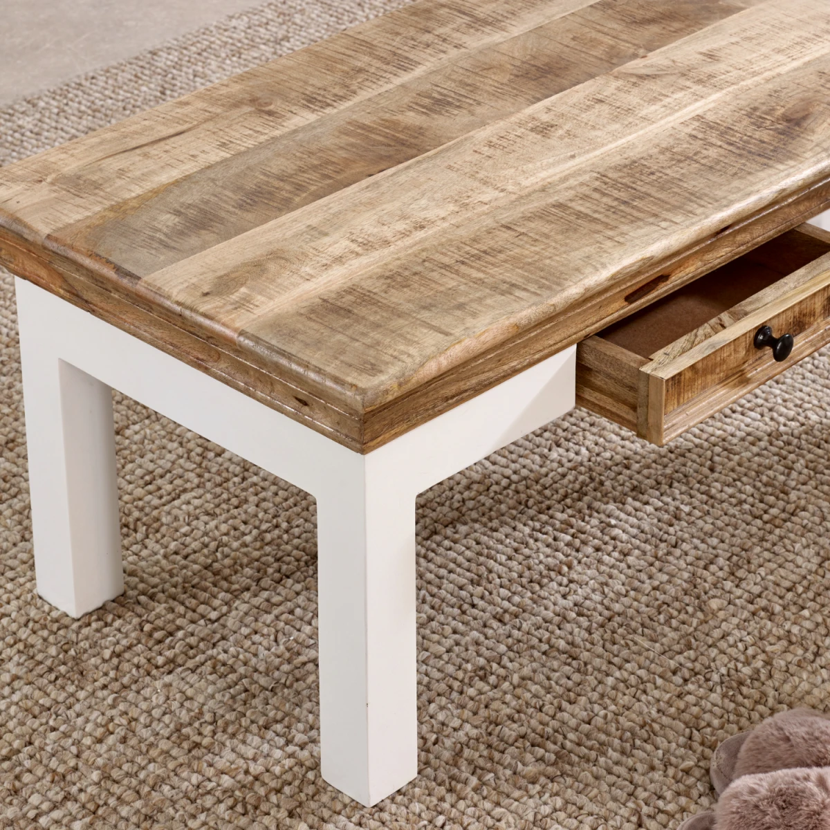 Indian Hub Alfie Coffee Table 26x32x5cm Drawer Living Room - Coffee Table
