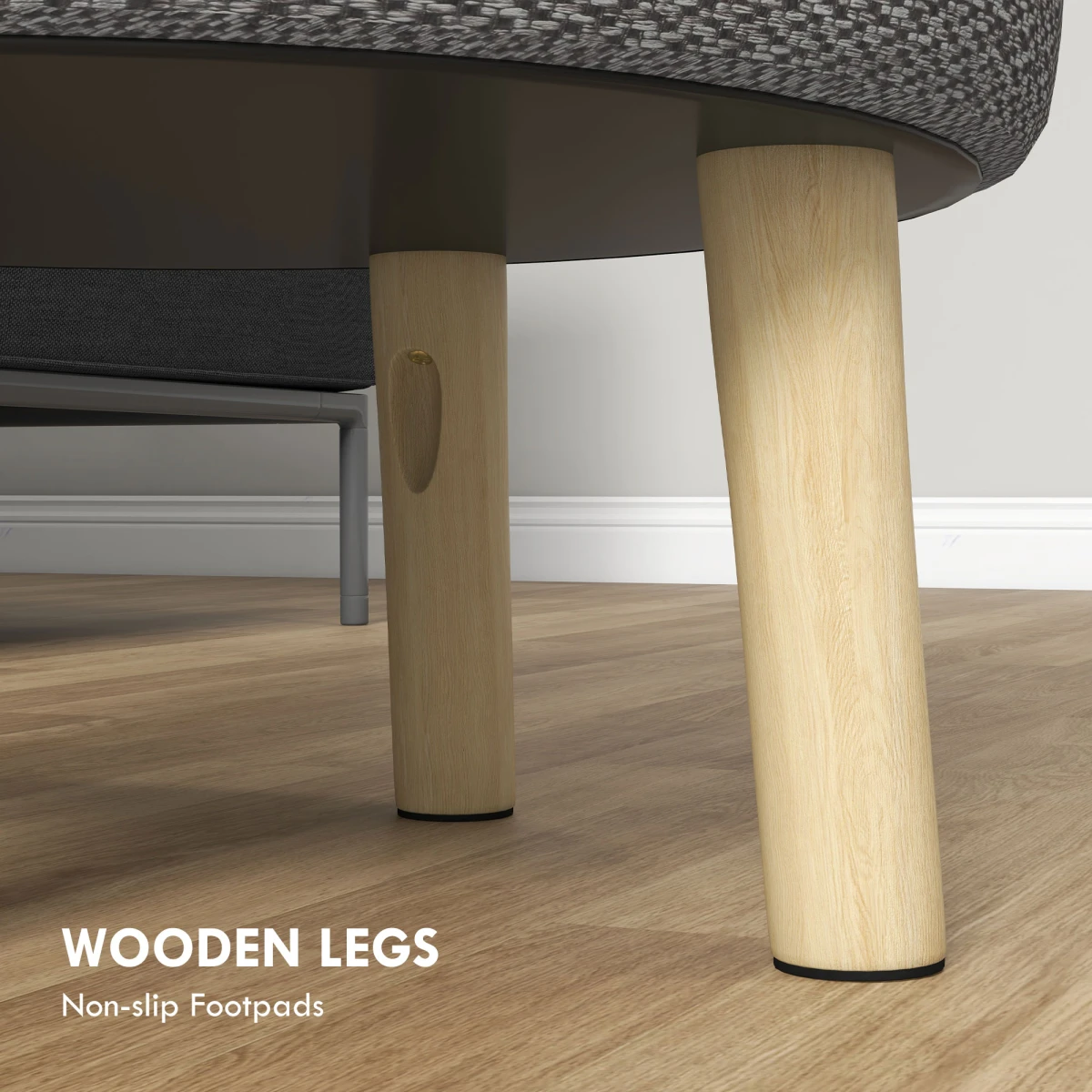 HOMCOM HOMCOM Round Storage Ottoman Compact Hidden - Footstool