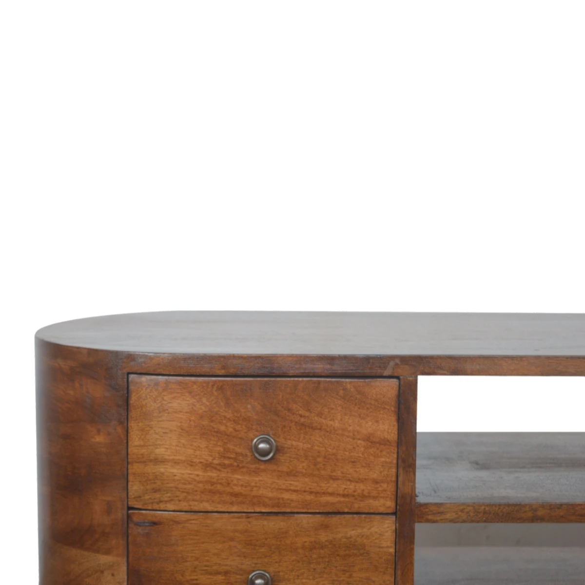 Artisan Furniture Artisan Entertainment Unit Solid Mango Wood Rounded Edges - TV Unit