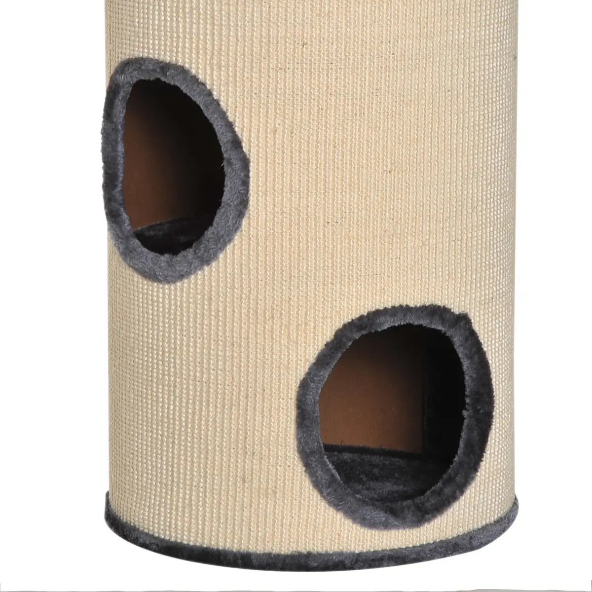 Unbranded Cat Scratching Barrel Sisal Activity Center 3 Dens Observation Deck 70H Pawhut - Scratching Posts