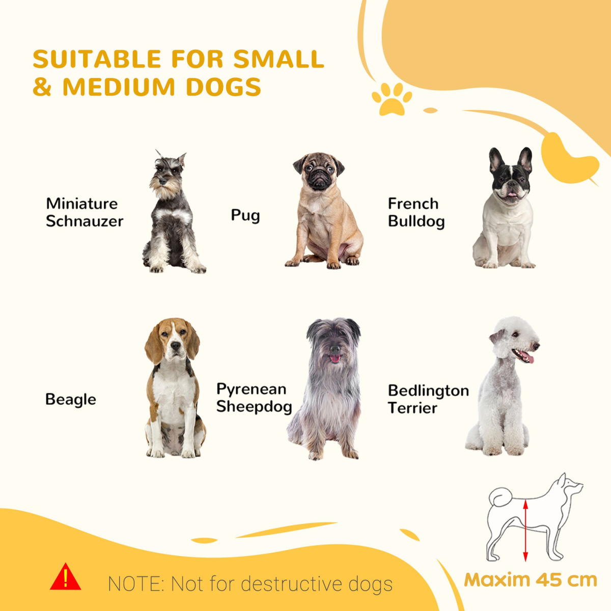 Adjustable Wooden Pet Gate Freestanding Dog Barrier for Doorway Pawhut - from Unbranded