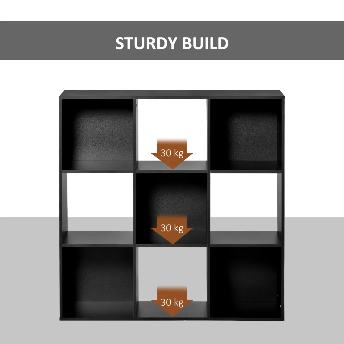 Unbranded 9 Cube Storage Cabinet Bookcase Bookshelf Home Office Shelf, Black - Bookcase