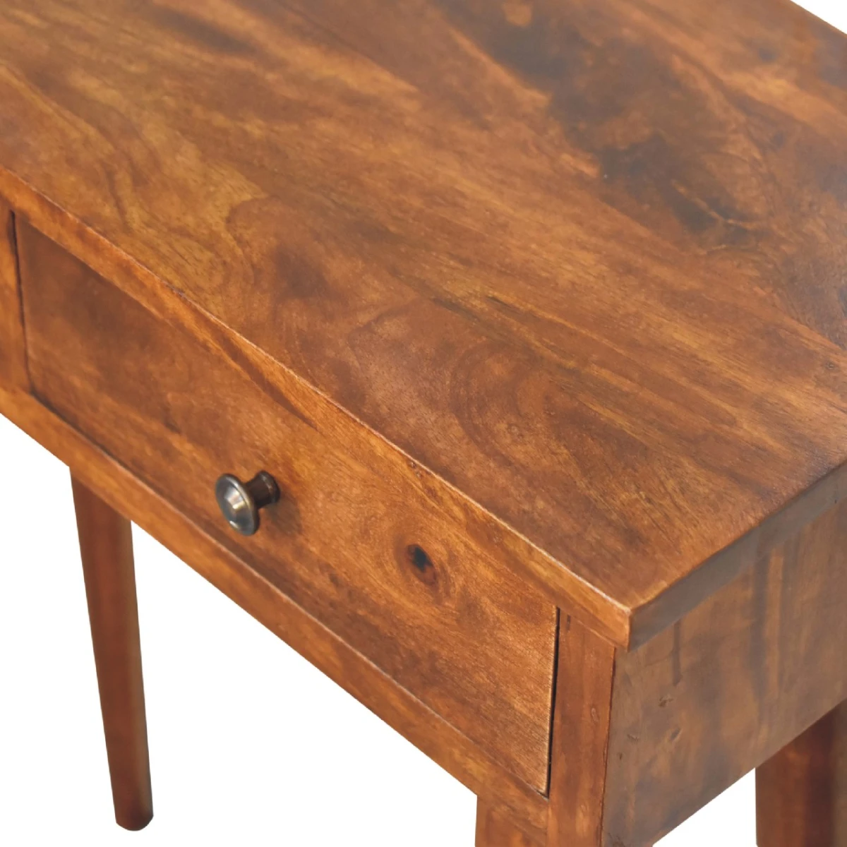Artisan Console Table Mini Chestnut Solid Wood Two Drawers Hallway Organization Solutions by Artisan Furniture